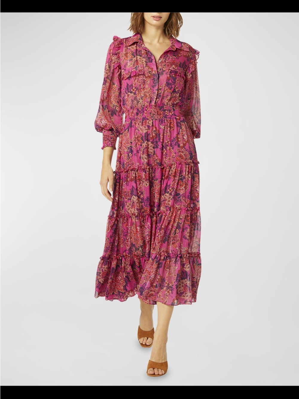 Misa Los Angeles Pink Paisley Maxi Dress